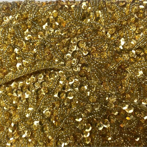 La Regale LTD Vintage Gold Bead and Sequin Clutch - Picture 7 of 10